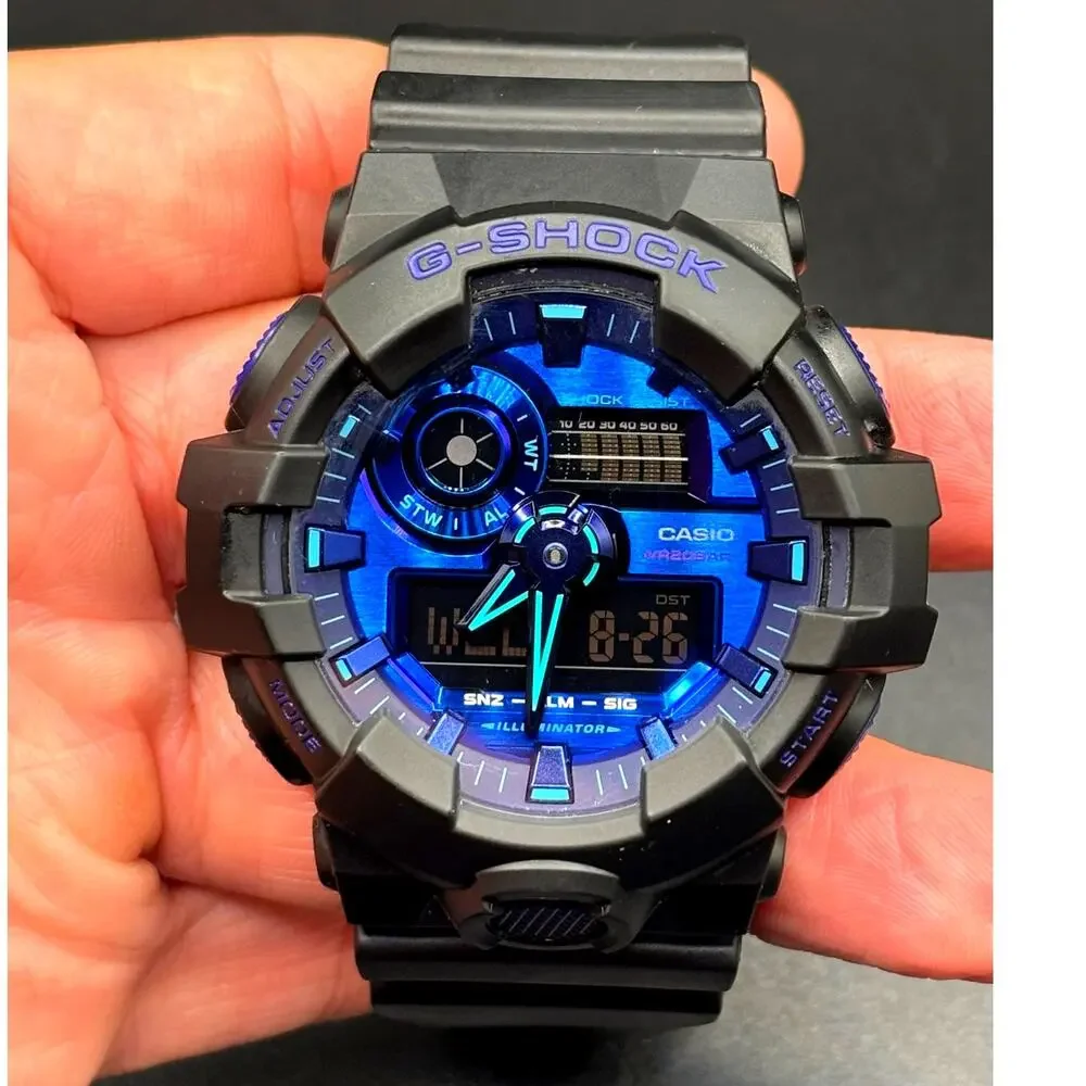 Casio G-Shock GA700VB-1A Virtual Blue Analog Digital Men’s Watch